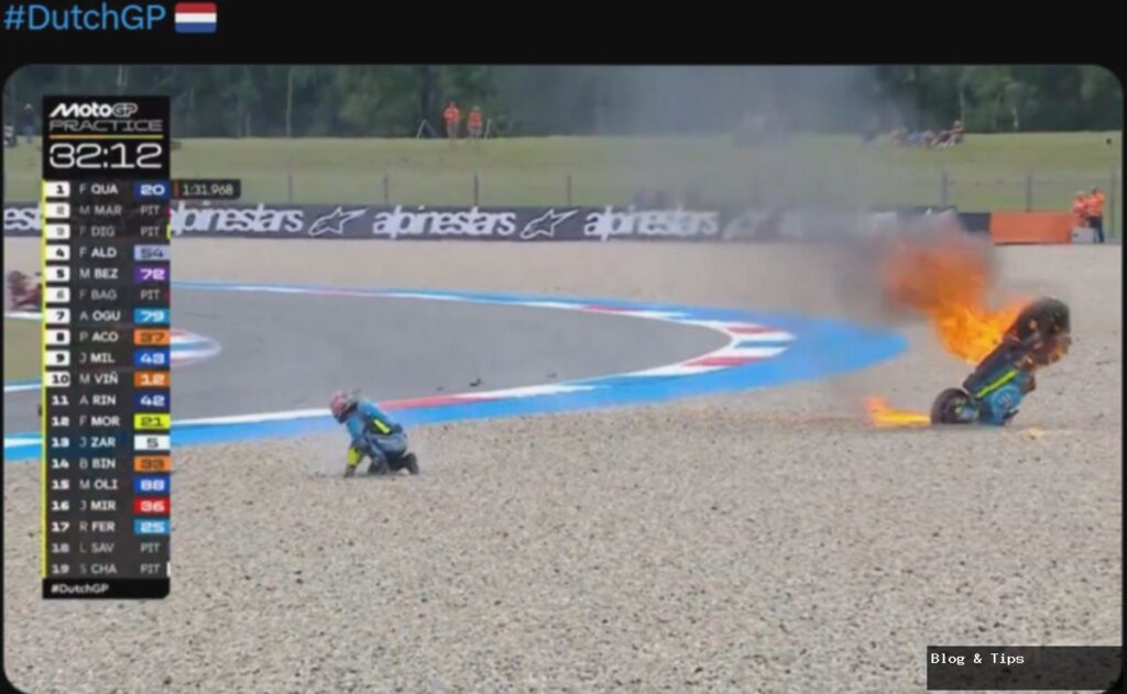 Hasil Practice MotoGP Belanda 2025 – Diwarnai Sepeda Motor Terbakar, Fabio Quartararo Jadi yang Tercepat