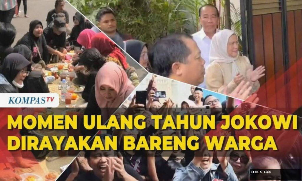 Meriah! Ditemani Iriana, Jokowi Rayakan Ulang Tahun Bareng Warga di Kediaman