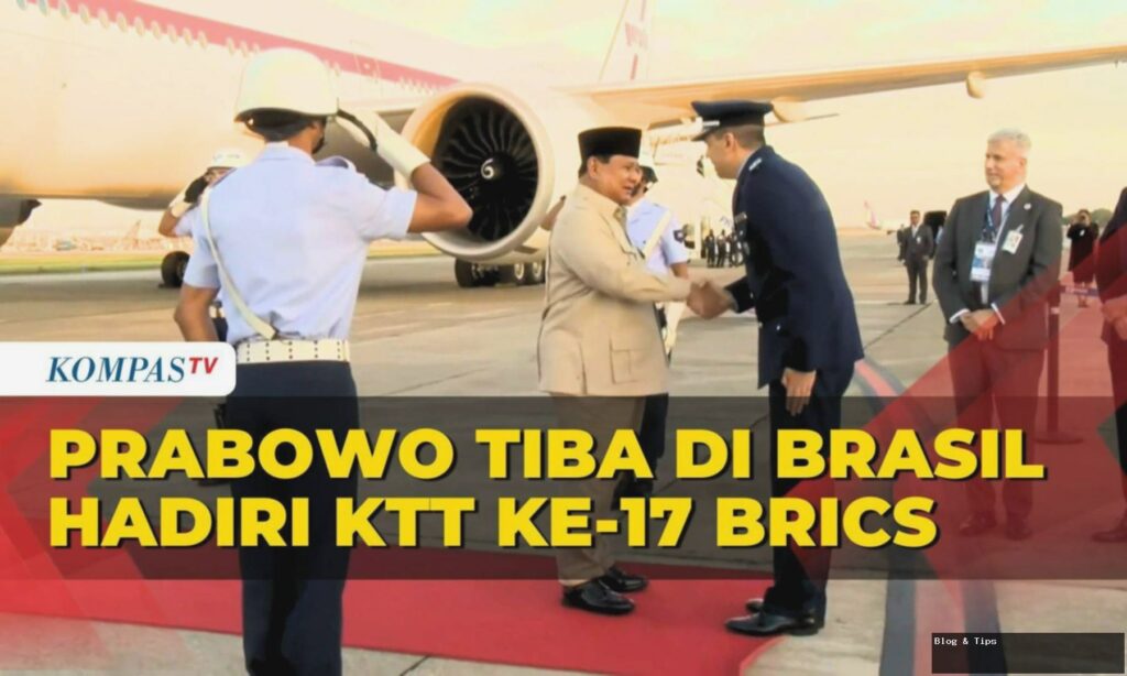 Detik-Detik Presiden Prabowo Tiba di Brasil Hadiri KTT ke-17 BRICS